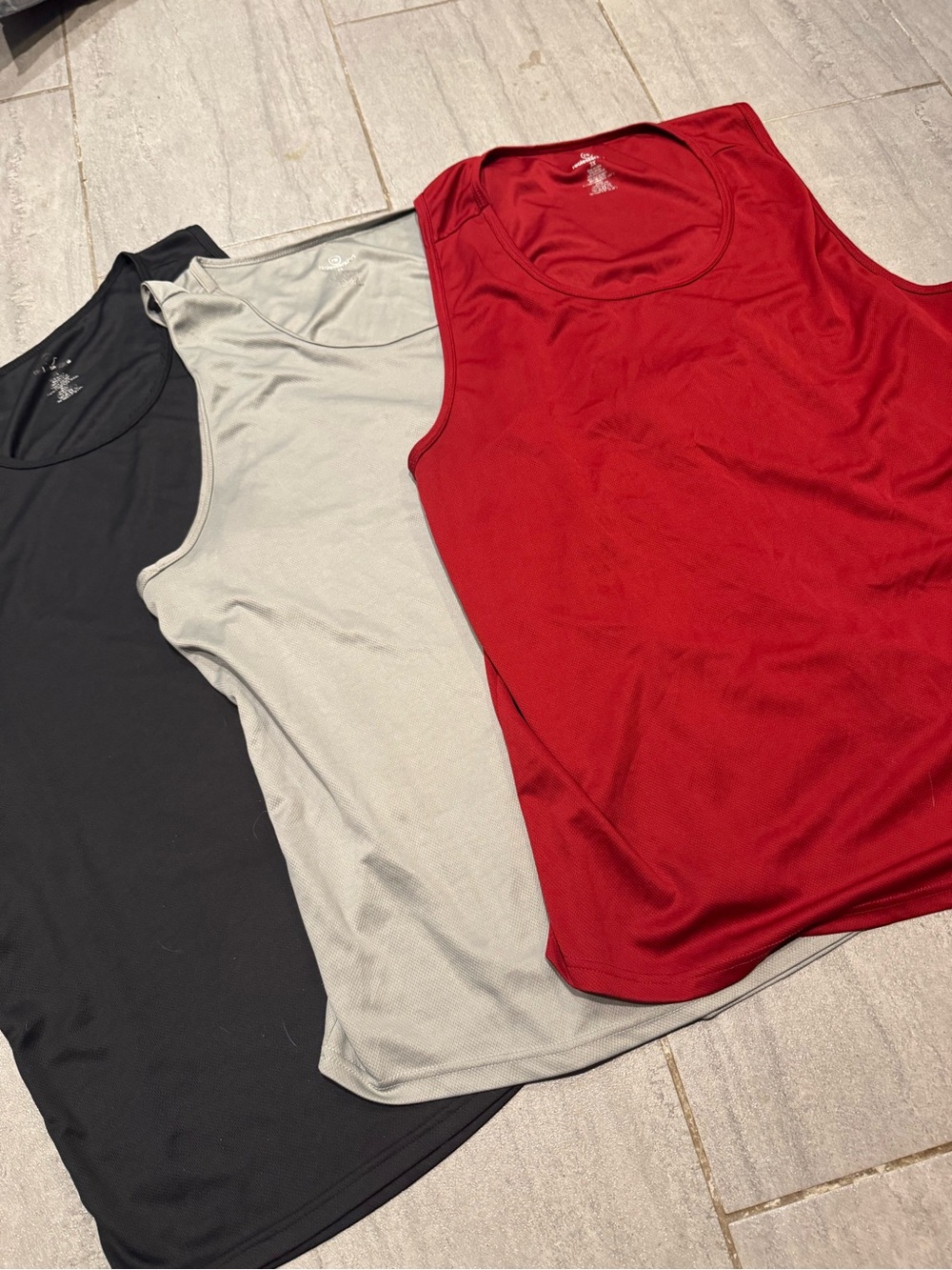 RealEssentials (Bundle of 3) Men's Quick Dry Workout Gym Fitness Tank Tops 3XL